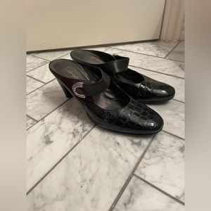 Brighton ‘Beau’ Style Black Heels, Size 8.5M, Pre-Owned